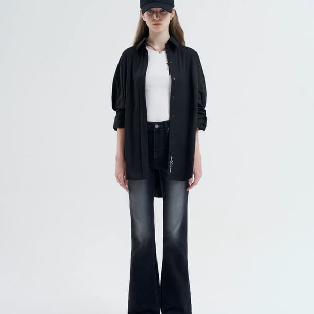 밀리어코르 캣 브러쉬 부츠컷 데님