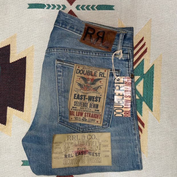 RRL 로우 스트레이트 워싱진