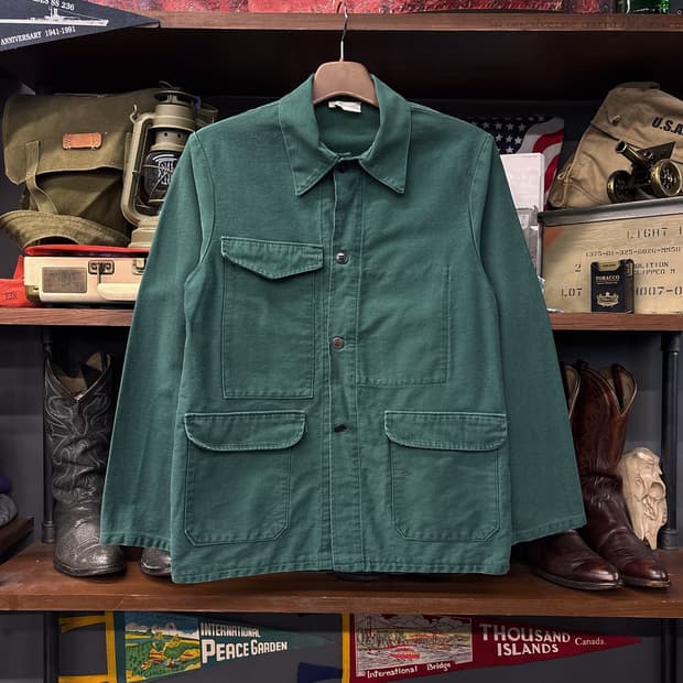 Rare 70s 프렌치 워크 자켓 체스트포켓 스티치 레어 컬러 N324
