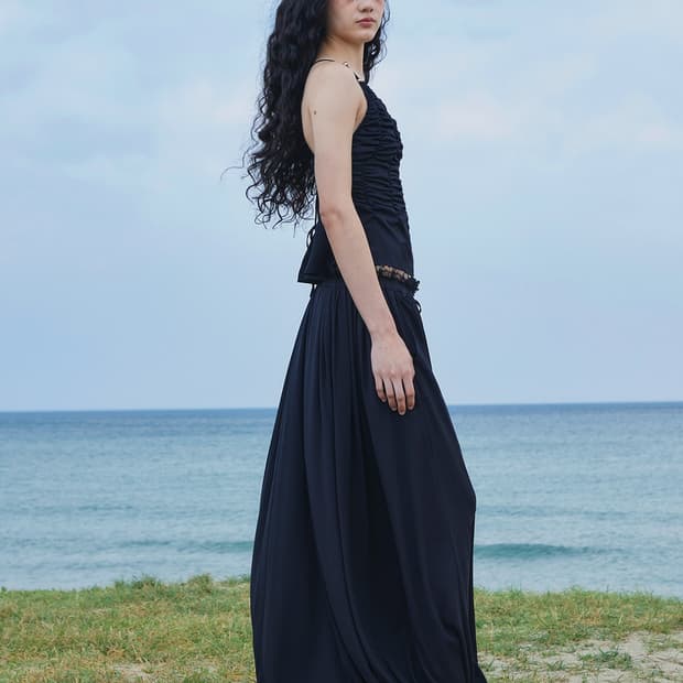 기미더영 쉬폰 레이스 벌룬 팬츠