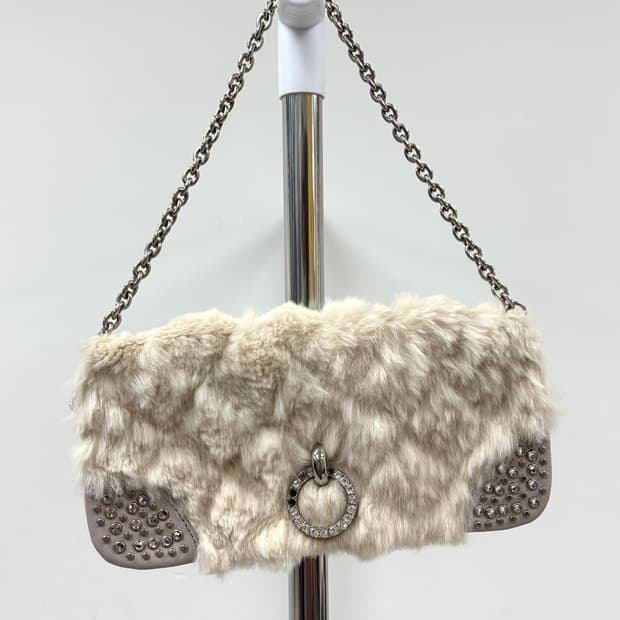 빈티지 퍼 숄더백 갸루