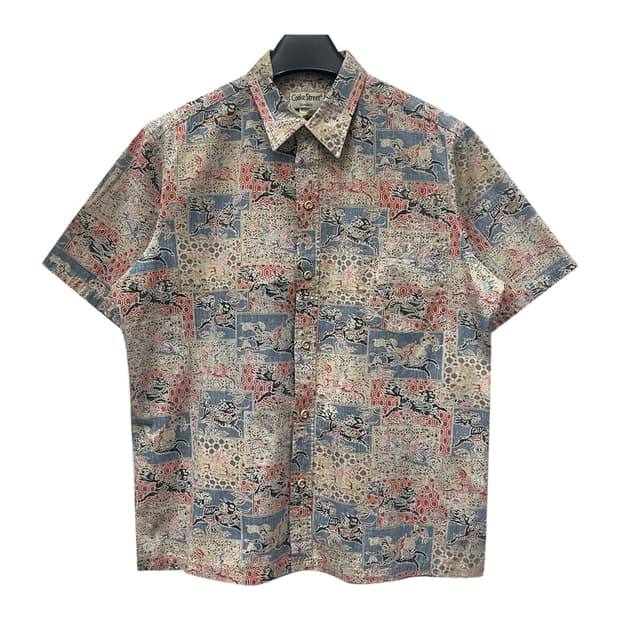 90s USA Cooke Street 하와이안 반팔 셔츠 L