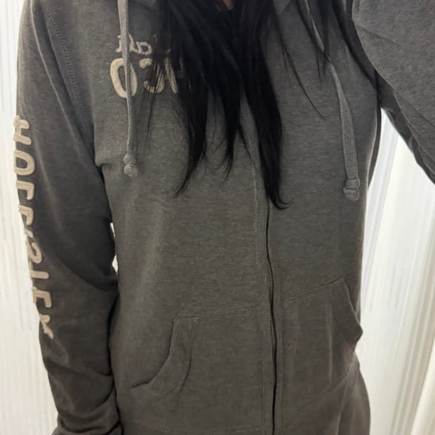 대장템 슬림핏 홀리스터 그레이 후드집업 L