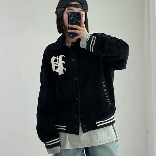 파르티멘토 네이비 코듀로이 자켓