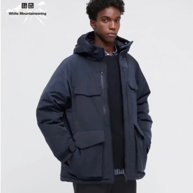 유니클로 x 화이트마운티니어링 하이브리드 다운 파카
