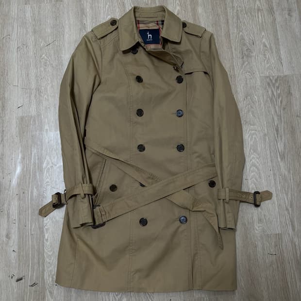 헤지스 여성 코튼 더플 트렌치코트 85-160 