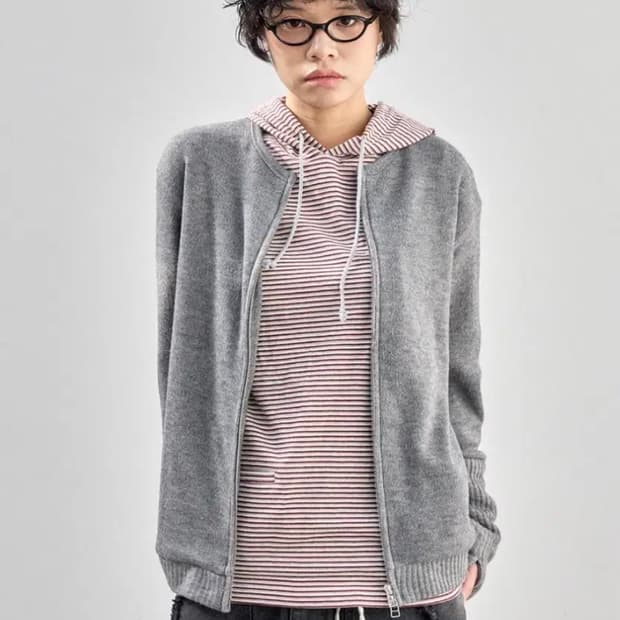  Layer Cardigan M.Grey 