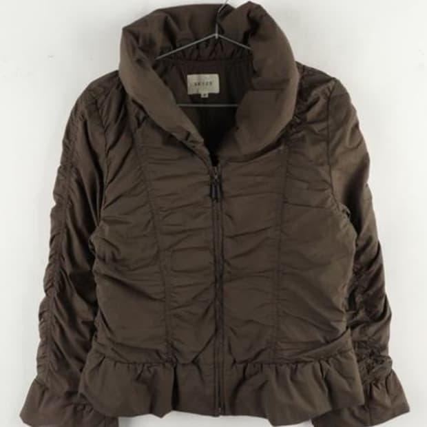 shiring frill padded jacket jumper