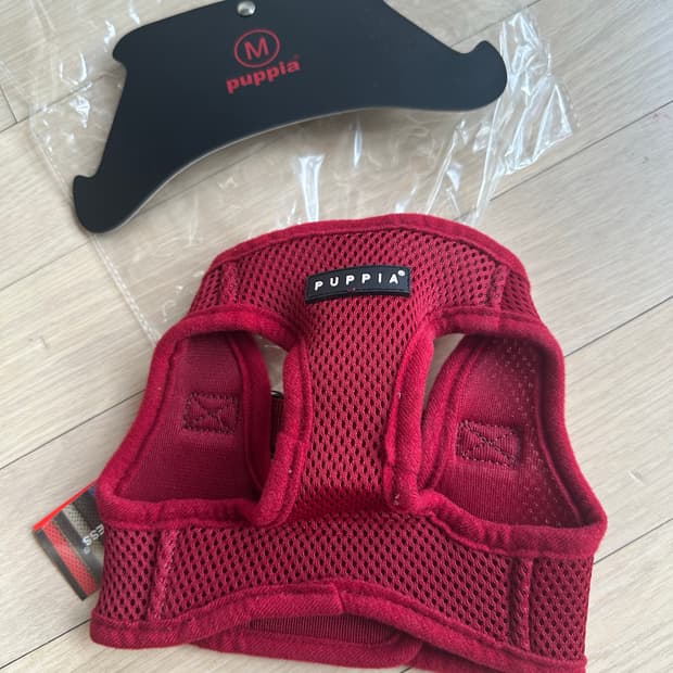 [정품.택새상품] Puppia 강아지 에어메쉬 하네스 M 강아지옷 반려