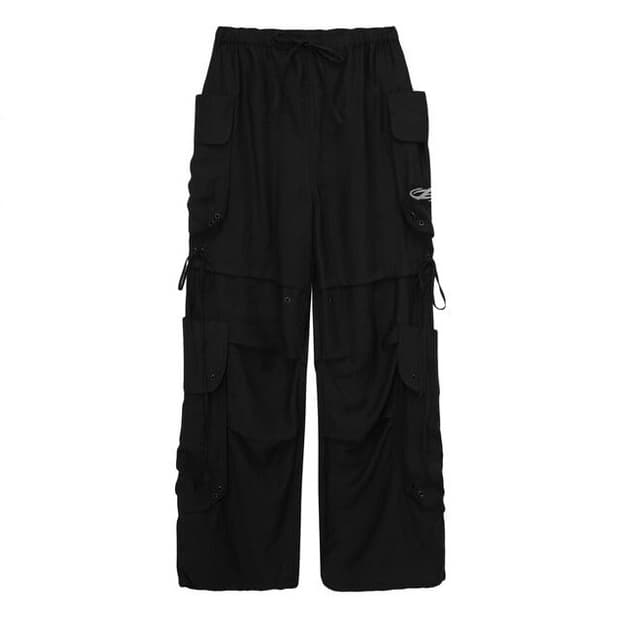 허그유어스킨 린넨 카고 팬츠 블랙