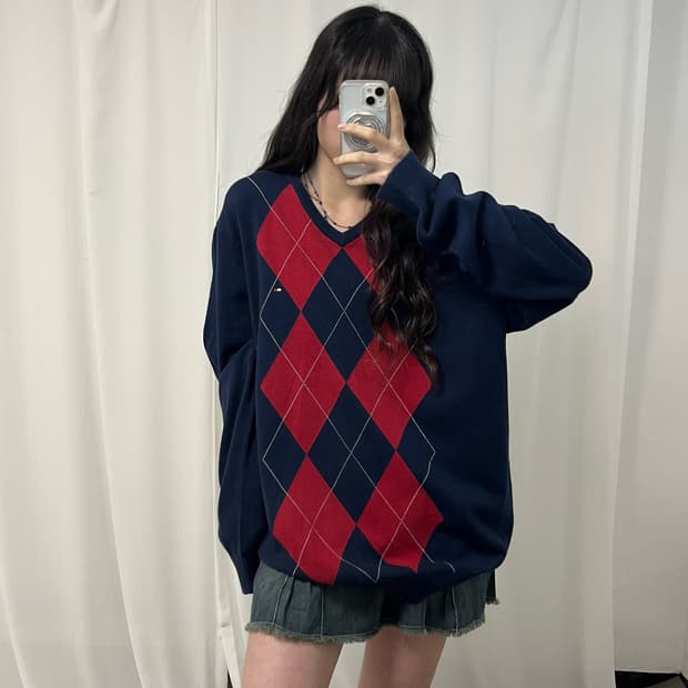 Tommy Hilfiger argyle knit