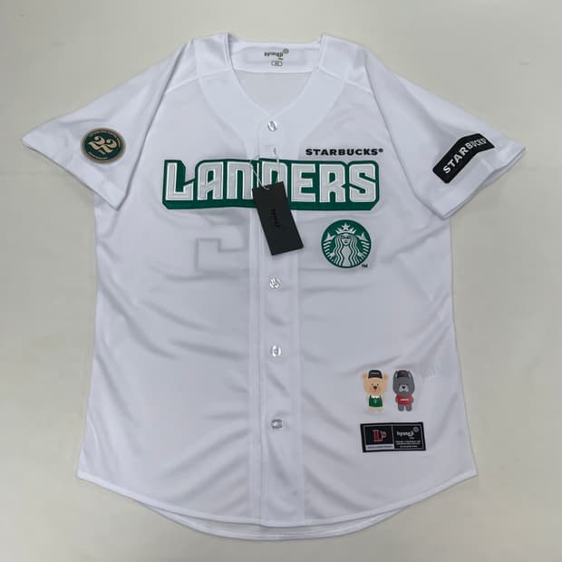 SSG 랜더스 스타벅스 22주년 한정판 야구유니폼 반팔 져지 (95)