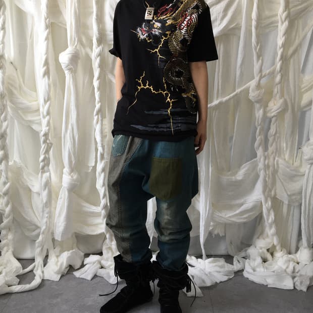 Oriental printing t shirt