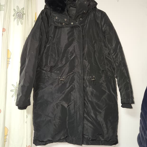 블랙 후드 여성 패딩 점퍼 95~100