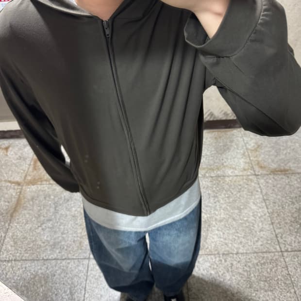 머듈 후드집업 올리브