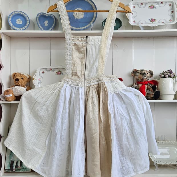 풀문 페이즐리 레이스 레이어드 점퍼스커트