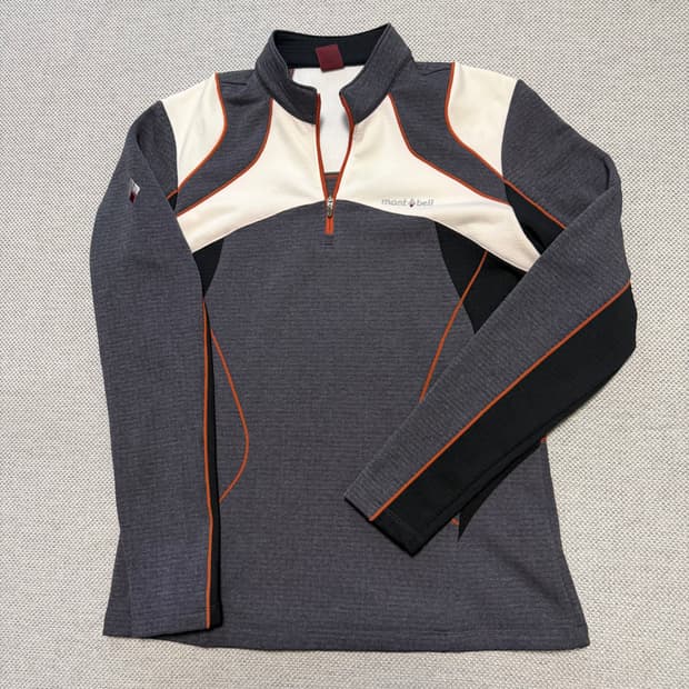 몽벨 기능성 기모 반집업 등산 티셔츠