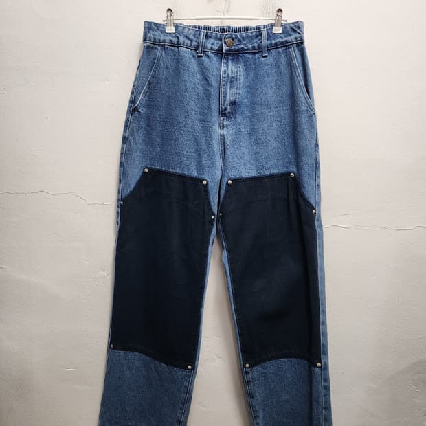 엑스톤즈 더블니 데님 청바지 
