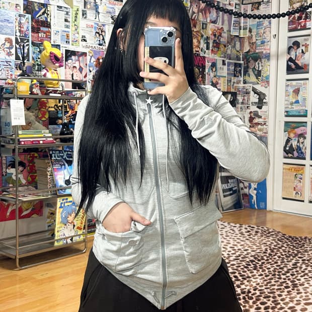 아디다스 하이넥 스타 슬림핏 코튼 집업