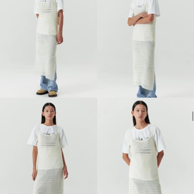 르바(LEVAR)  Mohair Skashi Layered Knitted