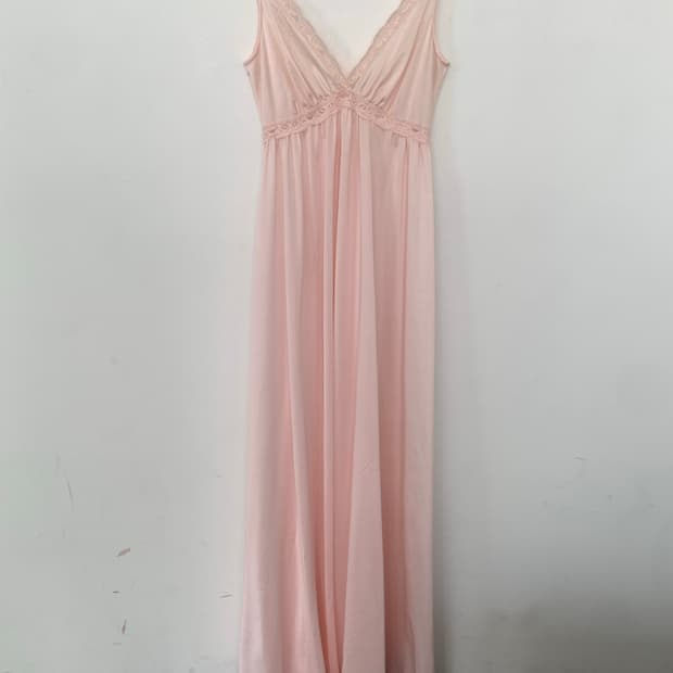 light pink maxi slip dress