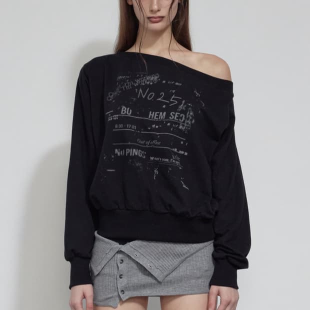 보헤미안서울 타임로고스웻 블랙