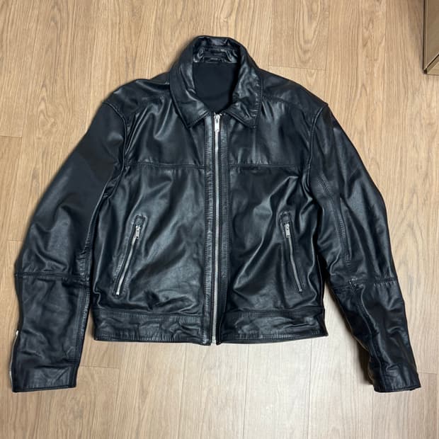 자라 소가죽 자켓 블랙 L