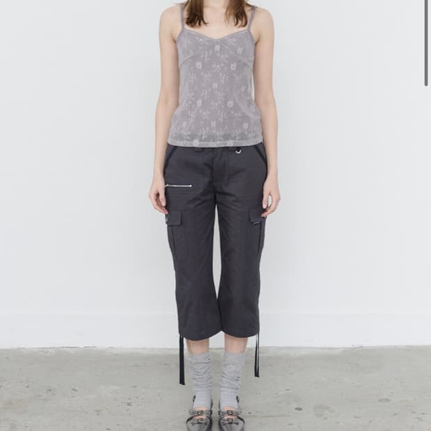 쓰리투에이티 LACE LAYERED SLEEVELESS PURPLE