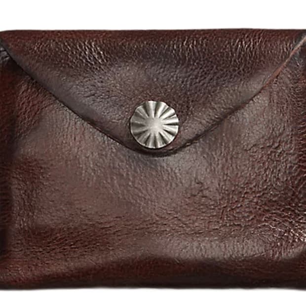 더블알엘 콘초 레더 월렛 다크 브라운