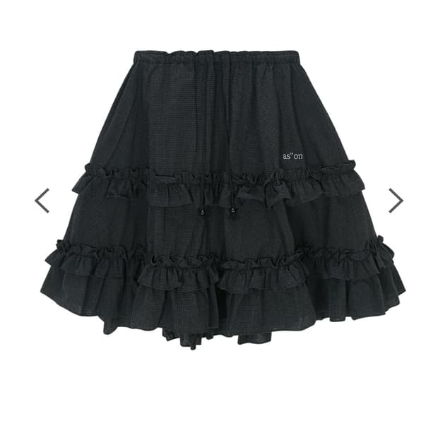 ason 애즈온 체크 캉캉 미디스커트