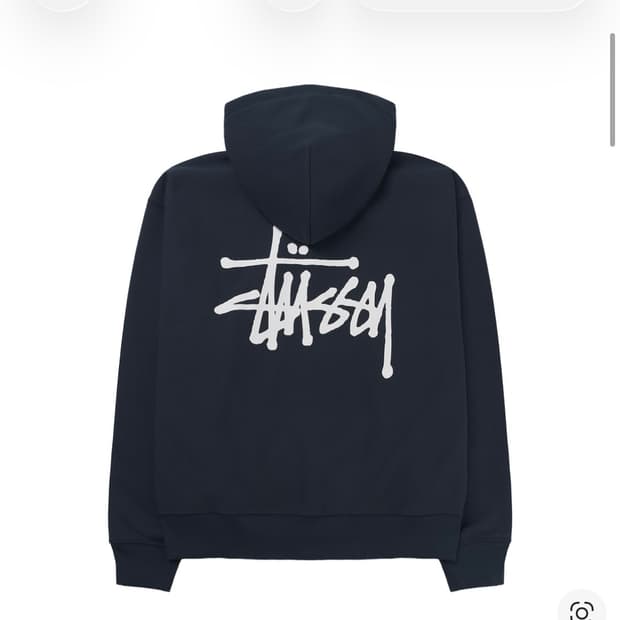 스투시 후드집업 L 네이비 새상품