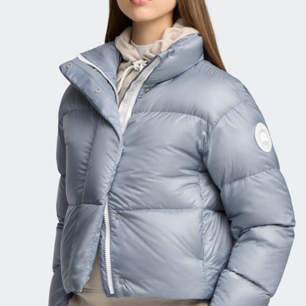 Cypress Cropped Puffer- Wd Light blue