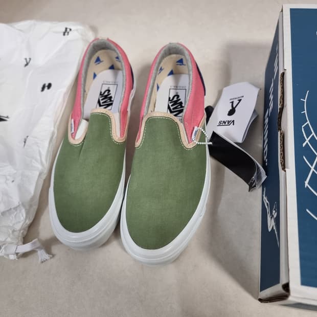 반스 McFETRIDGE 슬립온 그린/핑크 새상품