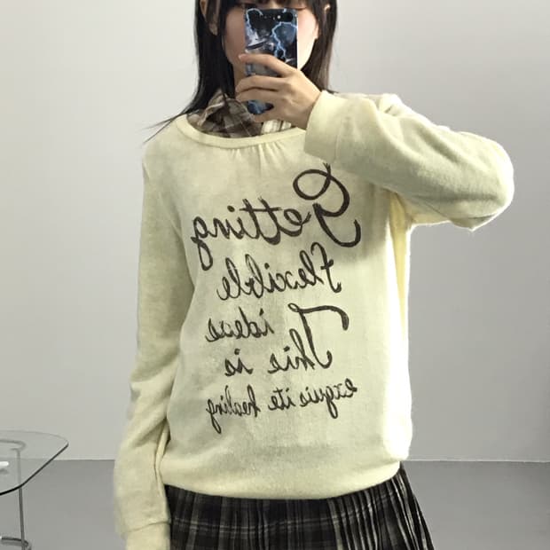 Jpn Acrylic Kitsch Graphic Sweatshirts