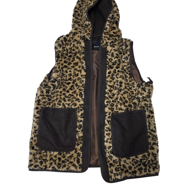 비이커 BEAKER 호피무늬 롱후리스 조끼 XLl 77/60 (여성용)
