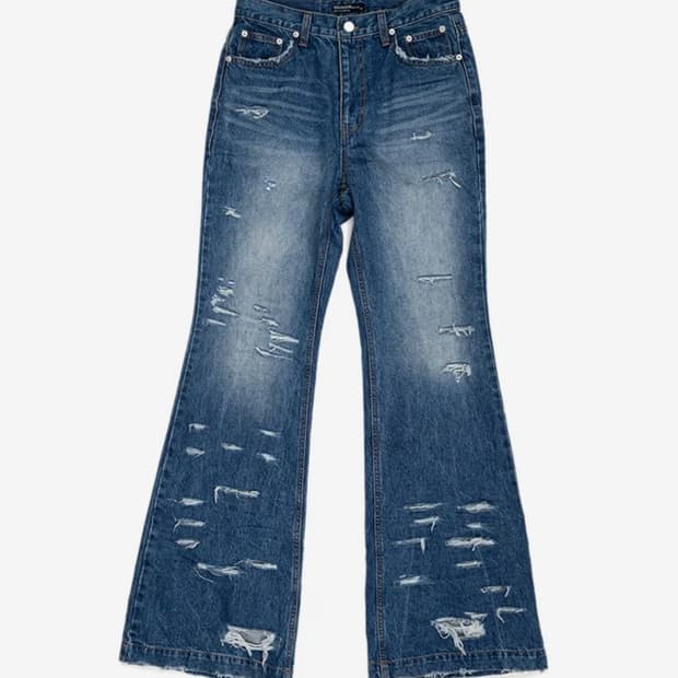 [2]RAVAGE` Flared Denim - Washed Blue