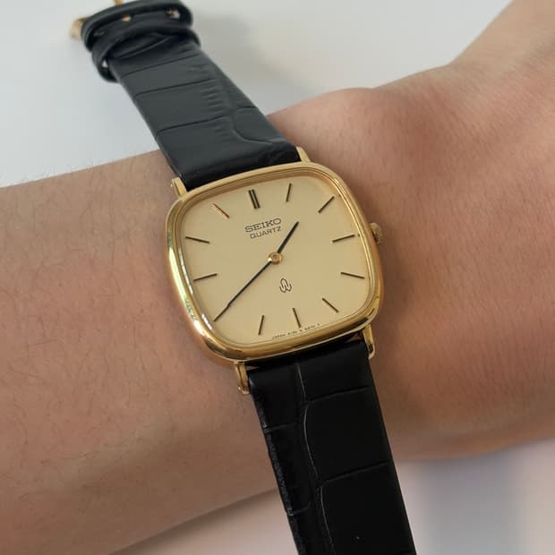 1970s Chariot Gold Square Quartz