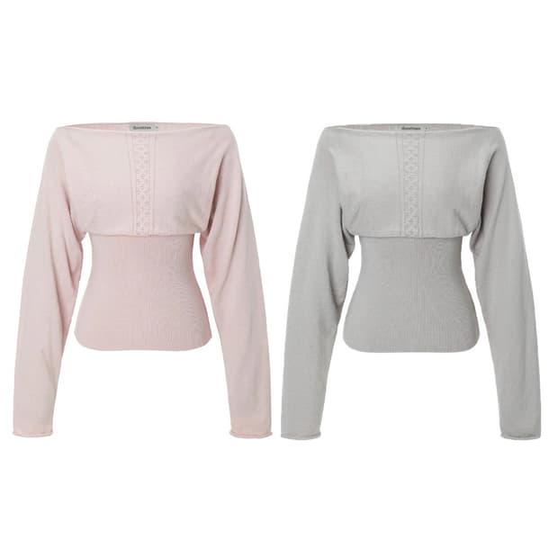 쓰리타임즈 듀이 dewy off top 핑크 베이지그레이