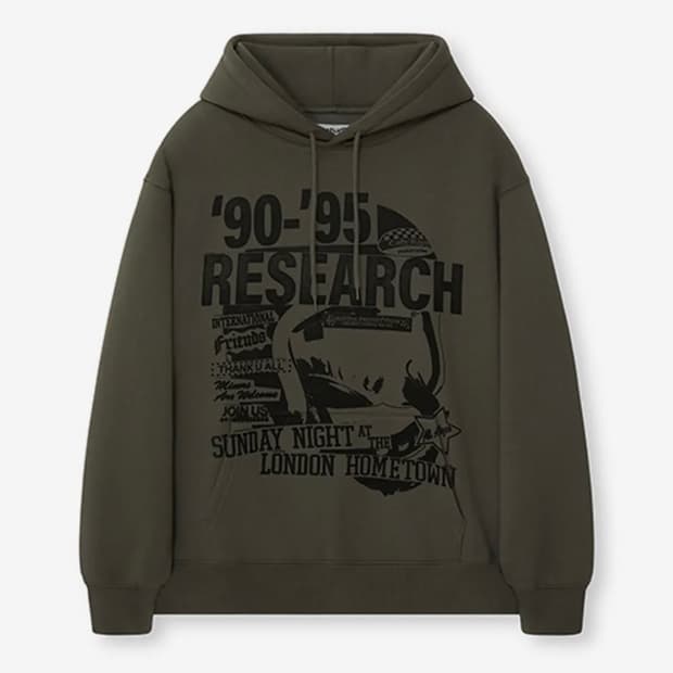 비바스튜디오 research hoodie 카키 ( 리서치 후드 )