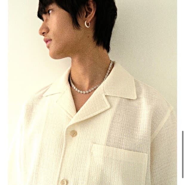 크러쉬어게인 화이트트위트 셔츠 M