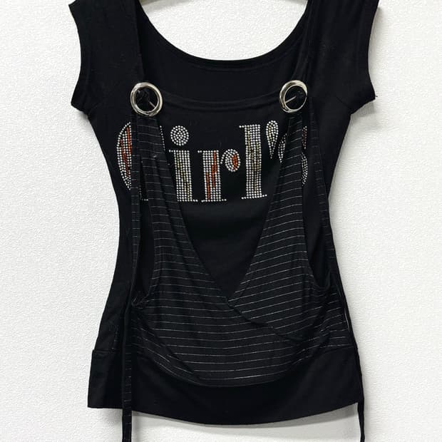 Y2k 오링 큐빅탑 