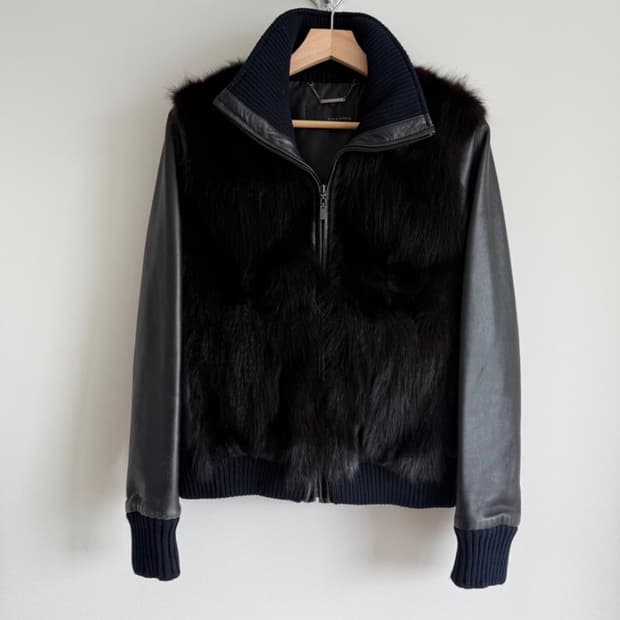 리얼 폭스퍼 양가죽 자켓