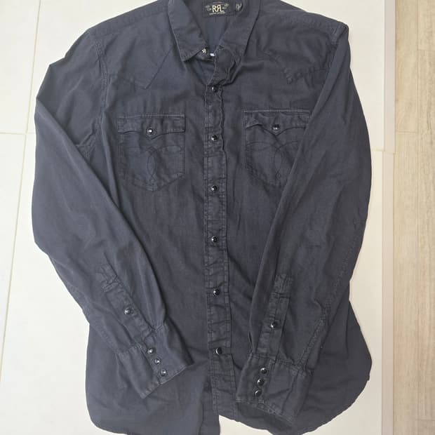 RRL 블랙 웨스턴 셔츠 M사이즈