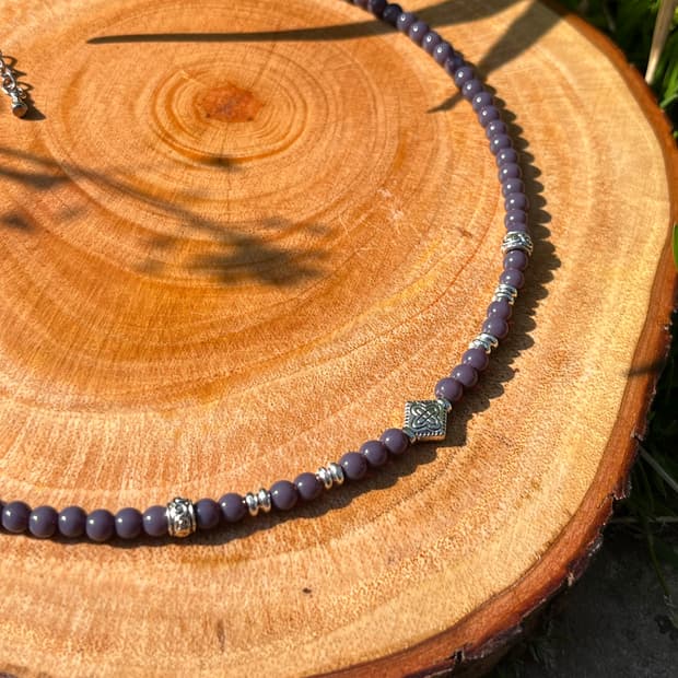 Purple 오너먼트 목걸이