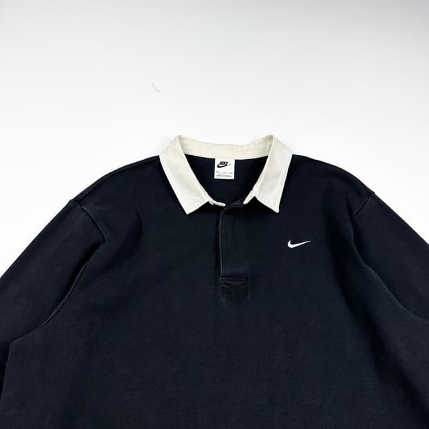 나이키 스우시 블랙 럭비티 맨투맨 (실측 XL)