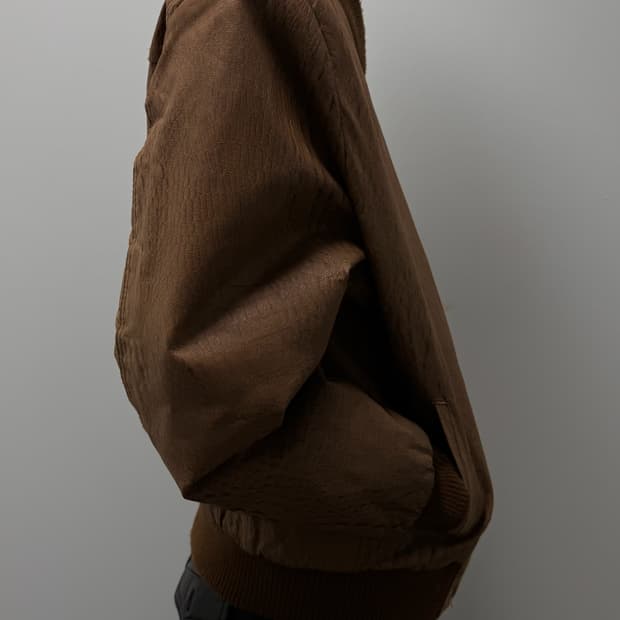 VTG CROCODILE EMBOSSED LEATHER JACKET