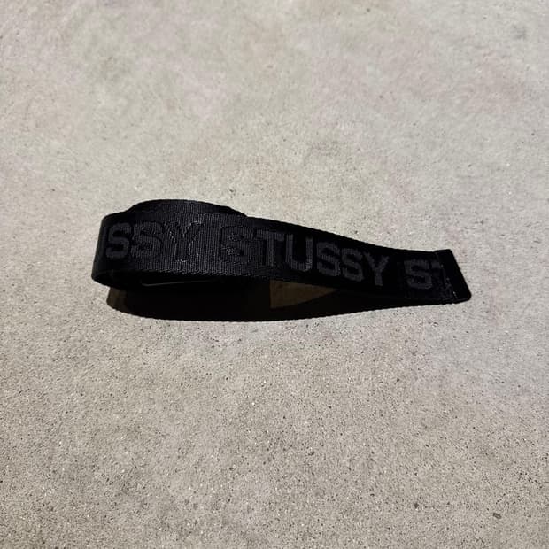 스투시 자카드 로고 웹 벨트