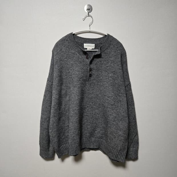 라퍼지스토어 울 헨리넥 니트 / 남성 니트/ 남자 니트 