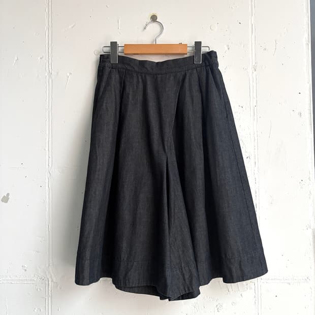 RAY BEAMS denim wide shorts