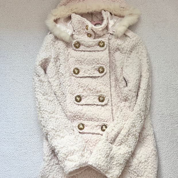 리즈리사 고전 핑크 레이스 코트 